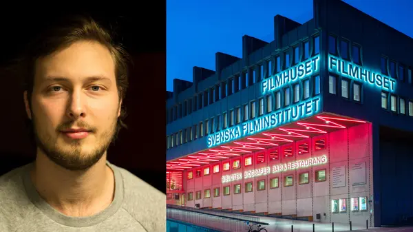 Josua Enblom är en av Kulturamas alumni som är nominerade i Guldbaggegalan 2024. Foto vänster: Privat, Foto höger: Mark Standley, Svenska Filminstitutet.